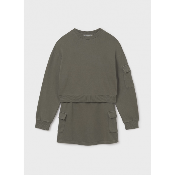 Mayoral Σετ φούστα μπλούζα πράσινο 15-07917-053