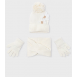 Mayoral Σετ σκουφος κασκολ λουλουδια Μακιάτο 15-10071-085