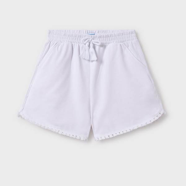 Mayoral Παντελόνι κοντό σπορ βασικό Λευκό 25-00272-040