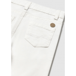 Mayoral Παντελονι καπαρτινε slim fit λευκό-25-00506-061 Mayoral Παντελονι καπαρτινε slim fit λευκό-25-00506-061