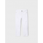 Mayoral Παντελονι καπαρτινε slim fit λευκό-25-00509-060 Mayoral Παντελονι καπαρτινε slim fit λευκό-25-00509-060