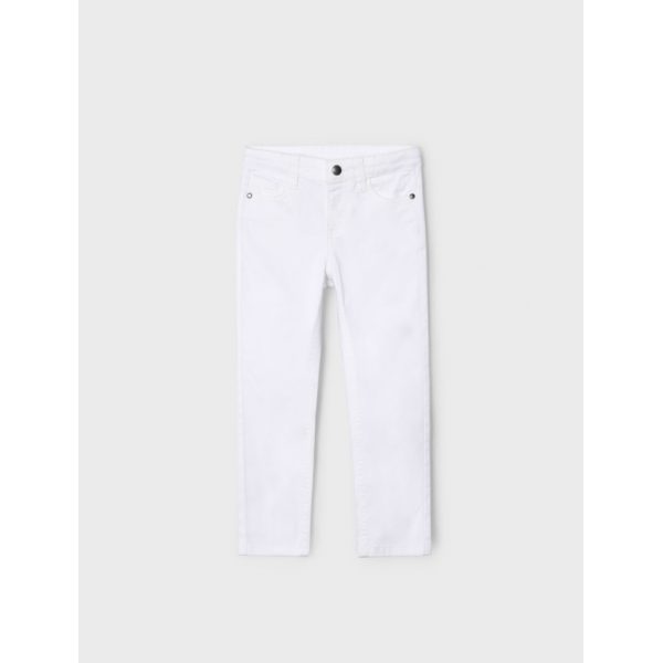 Mayoral Παντελονι καπαρτινε slim fit λευκό-25-00509-060