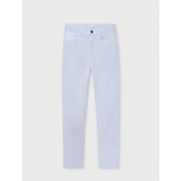 Mayoral Παντελόνι μακρύ καπαρτινέ λευκό-25-00520-044