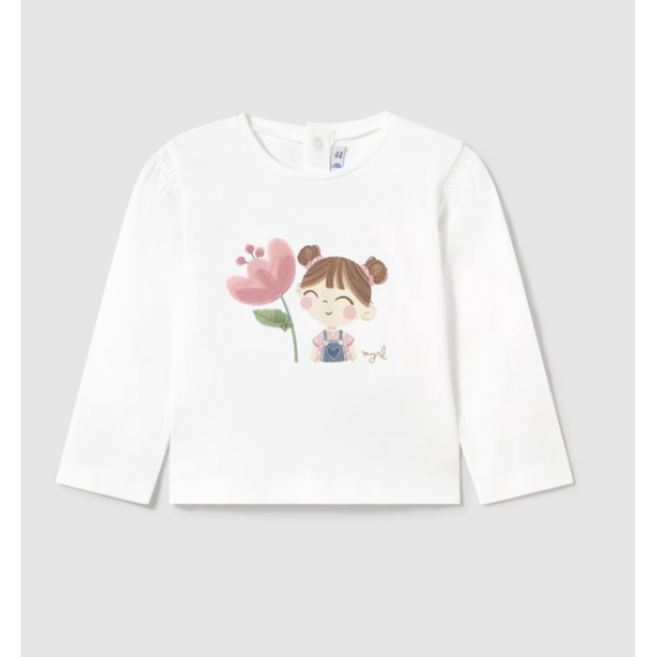 Mayoral Μπλο΄΄ύζα μακρυμάνικη Λευκό 25-01050-065