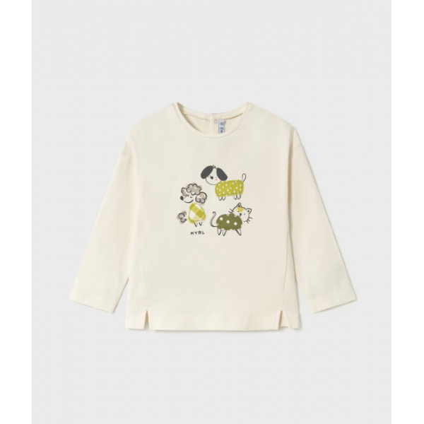 Mayoral Μπλουζα μακρυμανικη μπεζ 25-01051-070