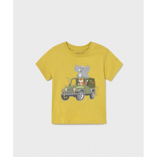 Mayoral Μπλουζα κοντ/κη τυπωμα σαφάρι χρυσαφί 25-01053-012