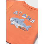 Mayoral Μπλουζα κοντομανικη απλικε κοραλί 25-01066-057 Mayoral Μπλουζα κοντομανικη απλικε κοραλί 25-01066-057