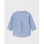 Mayoral Πουκαμισο μακρυμ γιακας mao Γαλάζιο 25-01103-033