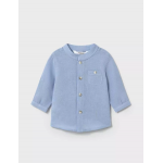 Mayoral Πουκαμισο μακρυμ γιακας mao Γαλάζιο 25-01103-033