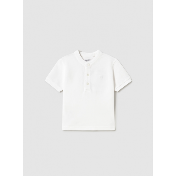 Mayoral Πολο κοντομ λαιμος mao λευκό 25-01107-078