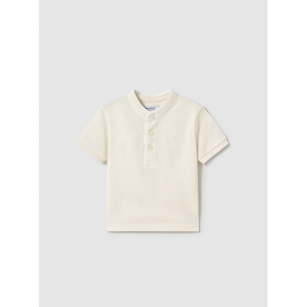 Mayoral Πολο κοντομ λαιμος mao Λευκό 25-01107-079