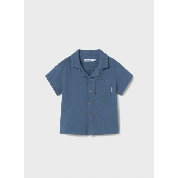 Mayoral Πουκαμισο κοντομανικο γκοφρε θαλασσί 25-01111-085