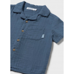 Mayoral Πουκαμισο κοντομανικο γκοφρε θαλασσί 25-01111-085 Mayoral Πουκαμισο κοντομανικο γκοφρε θαλασσί 25-01111-085