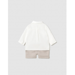 Mayoral Σετ παντελονι κοντο γιλεκο μπεζ 25-01212-059 Mayoral Σετ παντελονι κοντο γιλεκο μπεζ 25-01212-059