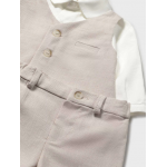 Mayoral Σετ παντελονι κοντο γιλεκο μπεζ 25-01212-059 Mayoral Σετ παντελονι κοντο γιλεκο μπεζ 25-01212-059