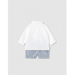 Mayoral Σετ παντελόνι κοντό και μπλούζα με γιλέκο μπλε-25-01212-060 Mayoral Σετ παντελόνι κοντό και μπλούζα με γιλέκο μπλε-25-01212-060