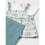 Mayoral Σετ σορτς και μπλούζα Σμαραγδί 25-01229-082