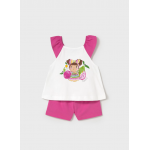 Mayoral Σετ σορτς και μπλούζα μεταξοτυπία φούξια 25-01234-096 Mayoral Σετ σορτς και μπλούζα μεταξοτυπία φούξια 25-01234-096