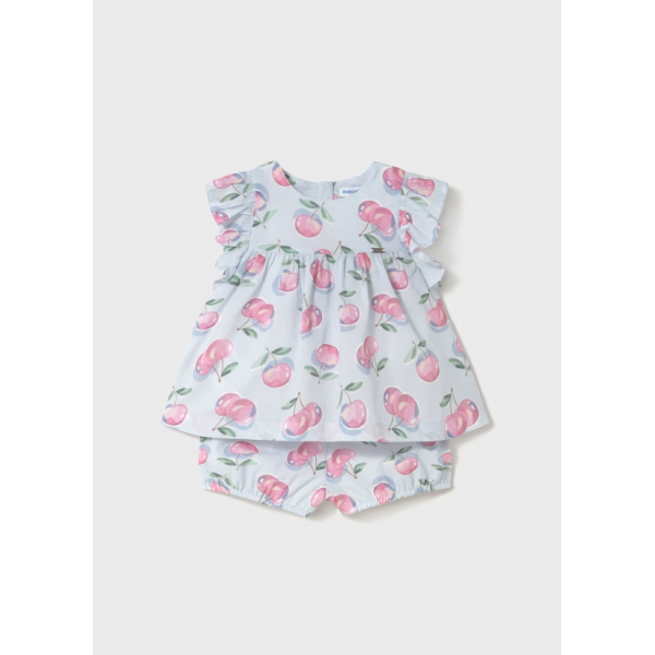 Mayoral Σετ βερμουδα total look μπλε 25-01238-019