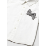 Mayoral Σετ βερμούδα και πουκάμισο με παπιγιόν γκρι σκουρ 25-01250-032 Mayoral Σετ βερμούδα και πουκάμισο με παπιγιόν γκρι σκουρ 25-01250-032