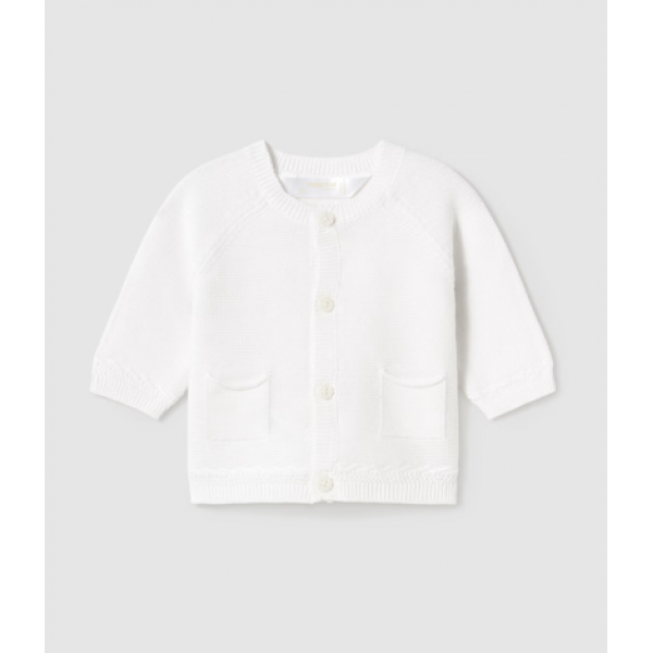 Mayoral Ζακετα πλεκτη μακρια Λευκό 25-01393-086