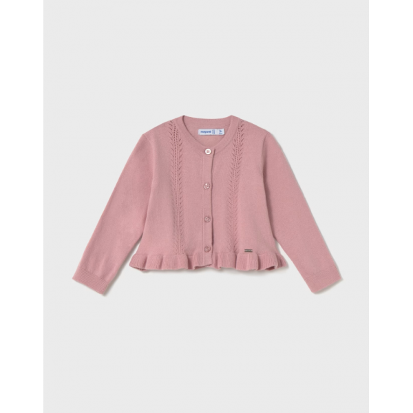 Mayoral Ζακετα πλεκτη μακρια ροζ 25-01398-032
