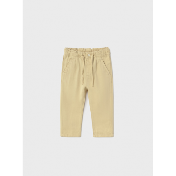 Mayoral Παντελονι λινο relaxed μπεζ μπισκότο 25-01580-080