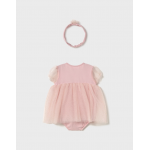 Mayoral Φορμάκι με κορδέλα ροζ μπεμπέ 25-01659-033