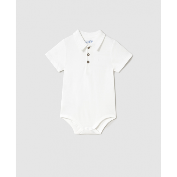 Mayoral Κορμάκι γιακάς πόλο λευκό 25-01744-065