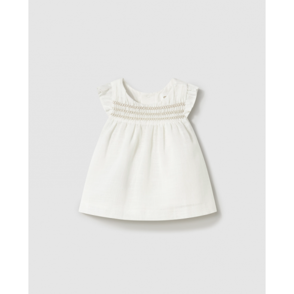 Mayoral Φόρεμα σφηκοφωλιά κρεμ-25-01846-087