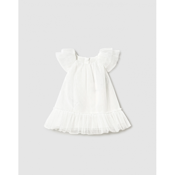 Mayoral Φόρεμα τούλι Κρεμ 25-01850-020