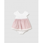 Mayoral Φόρεμα με κάλυμμα για πάνα συνδυασμένο ροζ μπεμπε-25-01857-020 Mayoral Φόρεμα με κάλυμμα για πάνα συνδυασμένο ροζ μπεμπε-25-01857-020