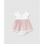 Mayoral Φόρεμα με κάλυμμα για πάνα συνδυασμένο ροζ μπεμπε-25-01857-020 Mayoral Φόρεμα με κάλυμμα για πάνα συνδυασμένο ροζ μπεμπε-25-01857-020