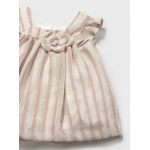 Mayoral Φόρεμα με κάλυμμα για πάνα ριγέ λινό ροζ μπεμπε-25-01858-024 Mayoral Φόρεμα με κάλυμμα για πάνα ριγέ λινό ροζ μπεμπε-25-01858-024