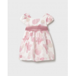 Mayoral Φόρεμα σταμπωτό με ζωνάκι ροζ 25-01905-027