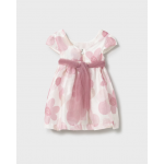 Mayoral Φόρεμα σταμπωτό με ζωνάκι ροζ 25-01905-027