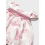 Mayoral Φόρεμα σταμπωτό με ζωνάκι ροζ 25-01905-027