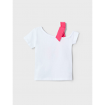 Mayoral Μπλούζα ασύμμετρη Λευκό-Ροζ 25-03011-082 Mayoral Μπλούζα ασύμμετρη Λευκό-Ροζ 25-03011-082