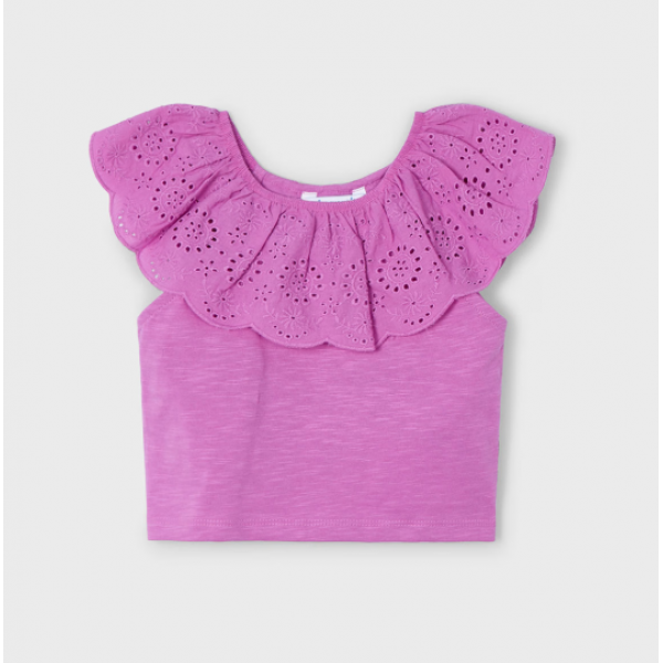 Mayoral Μπλούζα βολάν διάτρητο Ορχιδέα 25-03012-016