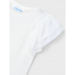 Mayoral Μπλούζα βολάν γάζα Εκρού 25-03013-024 Mayoral Μπλούζα βολάν γάζα Εκρού 25-03013-024