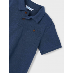 Mayoral Πολο κοντομανικο slub μπλε σκουρ 25-03109-012 Mayoral Πολο κοντομανικο slub μπλε σκουρ 25-03109-012