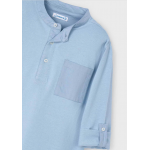 Mayoral Πολο μακρυμανικο γιακας μαο σιέλ 25-03111-073 Mayoral Πολο μακρυμανικο γιακας μαο σιέλ 25-03111-073