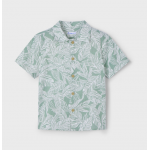 Mayoral Πουκάμισο κοντομ τροπική στάμπα σκούρο πράσινο 25-03115-082 Mayoral Πουκάμισο κοντομ τροπική στάμπα σκούρο πράσινο 25-03115-082