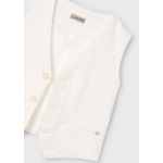 Mayoral Γιλέκο αμπιγιέ λινό suiting κρεμ 25-03369-017 Mayoral Γιλέκο αμπιγιέ λινό suiting κρεμ 25-03369-017