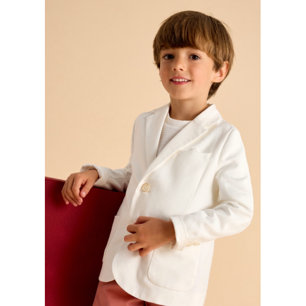 Mayoral Σακακι λινο suiting Κρεμ 25-03417-055