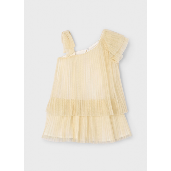 Mayoral Φορεμα πλισε μακο σαμπανιζέ 25-03912-015