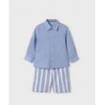 Abel and Lula Σετ βερμούδα ριγέ και πουκάμισο-25-05242-003