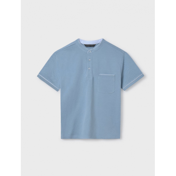 Mayoral Μπλούζα Πόλο γιακάς μάο σιέλ 25-06131-029