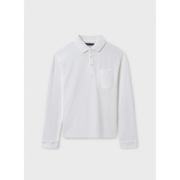 Mayoral Μπλούζα Πόλο μακρυμάνικο κρεμ 25-06135-056