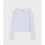 Mayoral Ζακετα πλεκτη διατρητη Λευκό 25-06350-093 Mayoral Ζακετα πλεκτη διατρητη Λευκό 25-06350-093